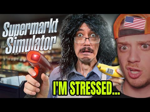 Ich zocke meine Kunden ab | Supermarkt Simulator (American Reacts to Hänno)