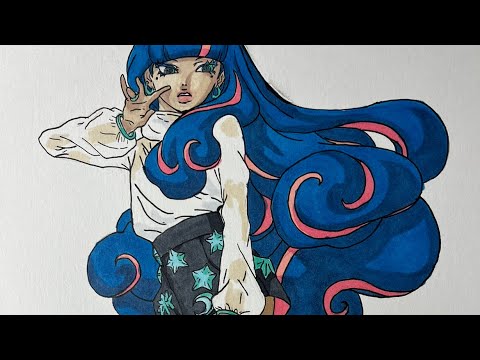 Drawing Eida 👁️💋💙 #shorts #fyp #anime #boruto