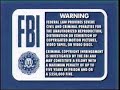 1997 Disney FBI Warning Screens Peacock Blue Variant