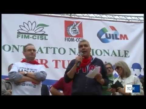 Sciopero dei metalmeccanici FIM FIOM UILM del Veneto con Maurizio Landini