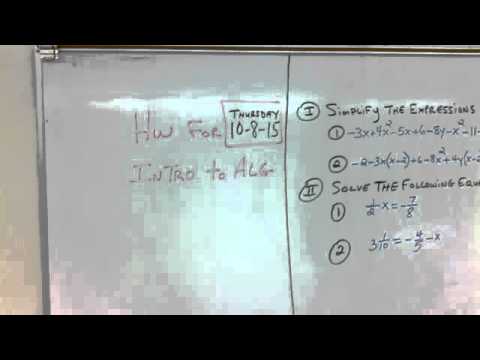 HW INTRO TO ALGEBRA 10-8-15