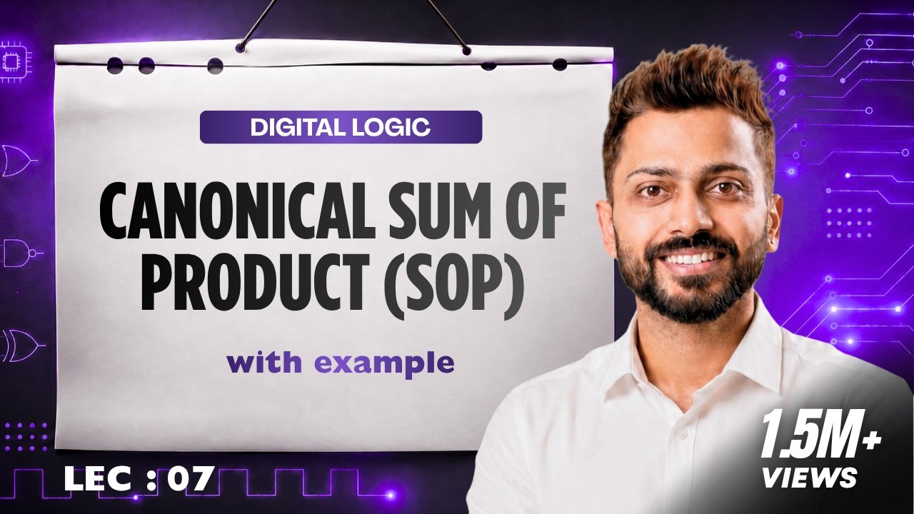 Lec-7: Canonical Sum of Product (SOP) with example