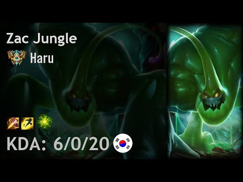 Zac Jungle vs Skarner - Haru - KR Challenger Patch 8.5