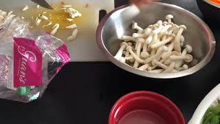 簡単な夕食3人分