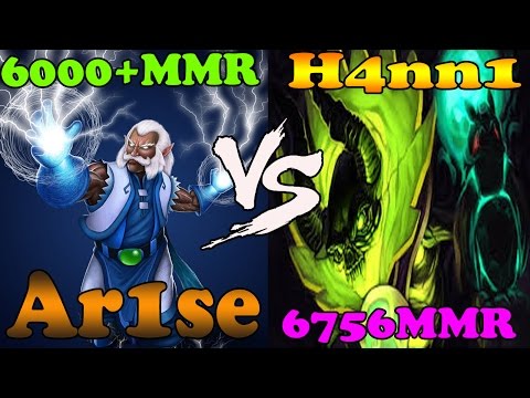Dota 2 - Ar1se vs H4nn1 and others 6000+ MMR Players -  FACEIT Pro League!