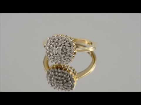 9ct Gold 1/2ct Diamond Cluster Ring - D9274