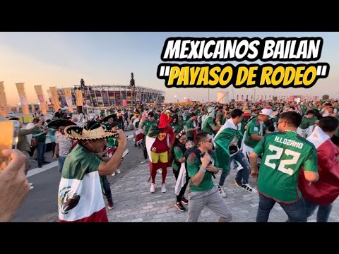 Mexicanos BAILAN “PAYAZO DE RODEO” en el MUNDIAL de QATAR en el MÉXICO vs POLONIA ⚽️🇶🇦
