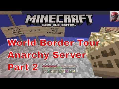 RedDevilGaming MC - Minecraft World Border Tour Xbox One Anarchy Server Part 2 with StealthyGibbon & xxhyperdominoxx