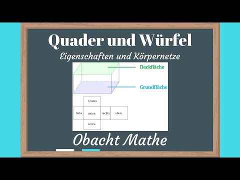 QUADER und WÜRFEL: Eigenschaften und Körpernetze | ganz einfach erklärt | Körper | ObachtMathe