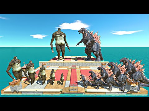 Growing War on Clash Royale | Growing Gojira vs Growing Beast Titan - Animal Revolt Battle Simulator