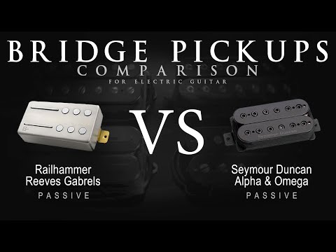 Railhammer REEVES GABRELS vs Seymour Duncan ALPHA & OMEGA - Bridge Guitar Pickup Comparison Demo
