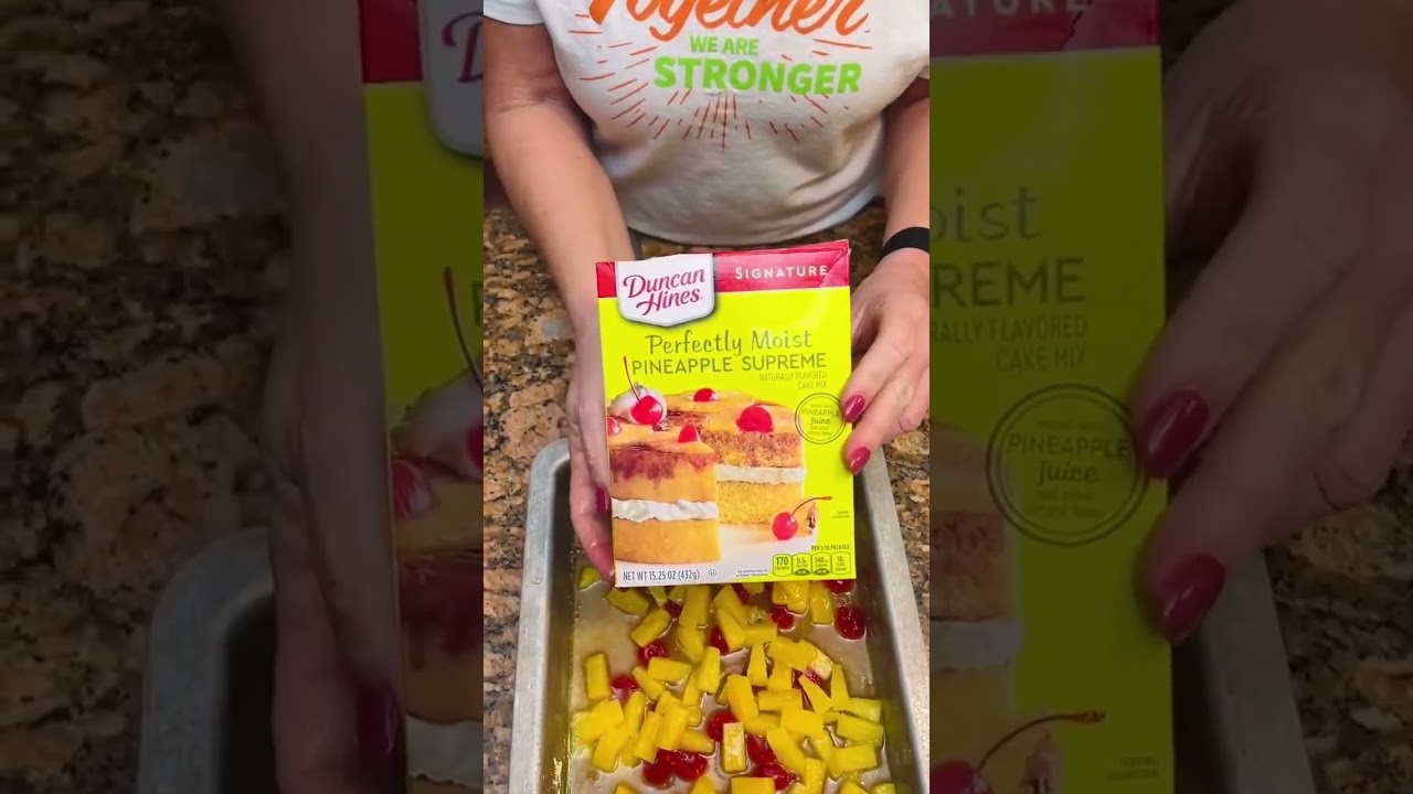 easy pineapple upside down cake #shorts