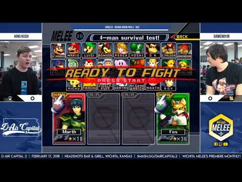 D-Air Capital 2 - King Kush (Marth) vs. Gameboyjr (Fox) - Round Robin Pools