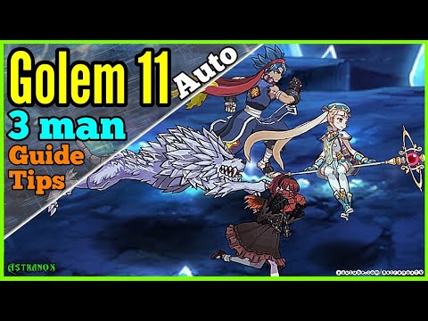 Epic Seven GOLEM 11 AUTO 3 MAN TEAM (Guide & Tips) Epic 7 F2P Gameplay [Carmainerose Achates Ken] Video