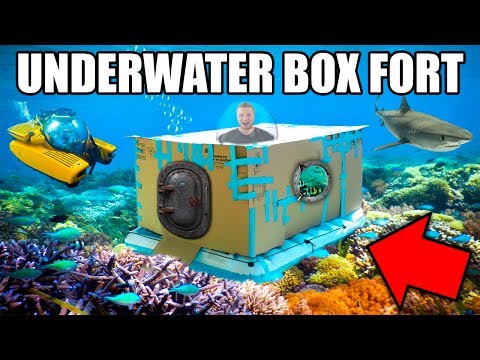 UNDERWATER BOX FORT CHALLENGE!! 📦💦 Video
