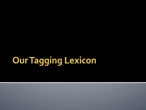 Tagging Lexicon