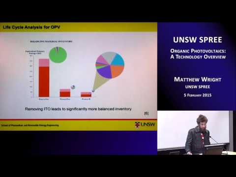 UNSW SPREE 201502-05 Matthew Wright - Organic photovoltaics: A technology overview