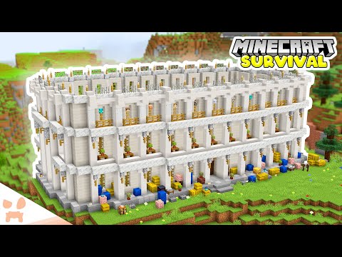 I Built A HUGE STORAGE COLOSSEUM in Minecraft Survival! (#38)