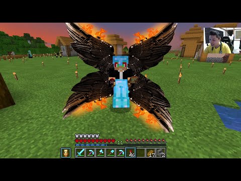 Kamykazeplay - CREATING THE SUPER FLYING WING WITHOUT MODS IN MINECRAFT SURVIVAL HARDCORE EP:105