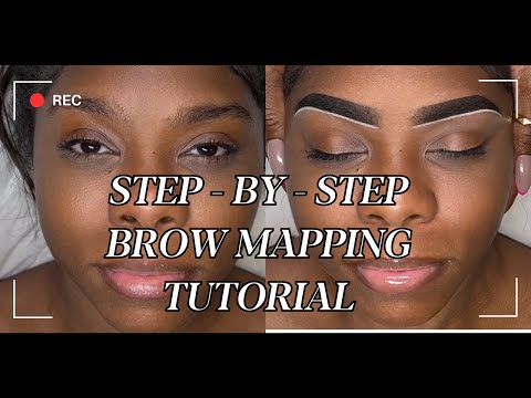 Step-by-step brow mapping on uneven brows