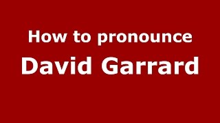 How to pronounce David Garrard