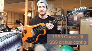 Video thumbnail for 1983 Gibson Corvus III GUITAR DEMO // Power Rangers axe?? What IS this thing?? Off The Bench #4 by Play and Trade Guitars