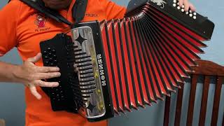 Video thumbnail for En venta Acordeón Hohner Panther tono de Fa (F/Bb/Eb), 31 botones sin bajos by ARGE PRODUCIONES