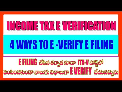 e verification of income tax return Video