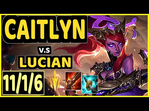 OMOK KING (CAITLYN) vs LUCIAN - 11/1/6 KDA BOTTOM ADC GAMEPLAY - NA Ranked GRANDMASTER