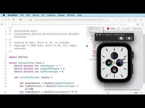 IMS 351: SwiftUI on Apple Watch - Tip Calculator, pt 1