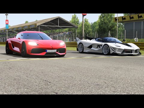 Koenigsegg Gemera vs Ferrari FXX K Evo at Monza Full Course