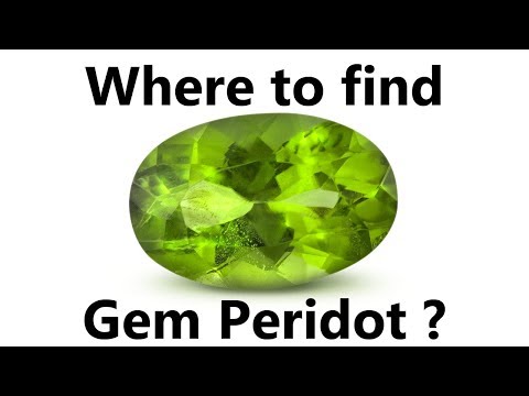 Where is gem peridot found?