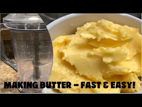 HOW TO MAKE BUTTER - FAST & EASY!!… From raw milk to butter in a few minutes!