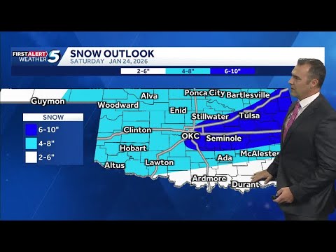 TIMELINE: Snow totals increasing ahead of Arctic blast and winter storm in Oklahoma