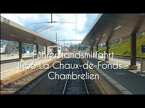 BLS RABe 528 cab ride IR66 La Chaux-de-Fonds to Chambrelien.
