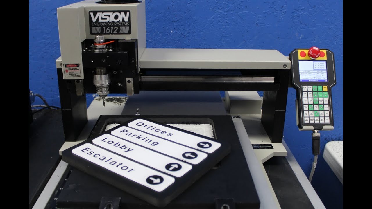 Making a Reversed Engraved Way Finding Sign - Vision Fast Forward Video