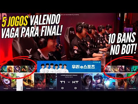 T1 vs KT - SINGED DO LEHENDS, FAKER REI DO PASSINHO E 5 JOGOS - LCK SUMMER PLAYOFFS 2023