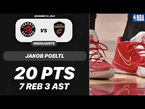 Jakob Poeltl vs Cleveland Cavaliers | 20 PTS 7 REB 3 AST 2 STL | NBA 11-13-2025 Highlights