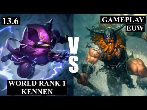 KENNEN vs OLAF Gameplay (TOP) | World Rank 1 Kennen, 790 LP | EUW Grandmaster | 13.6
