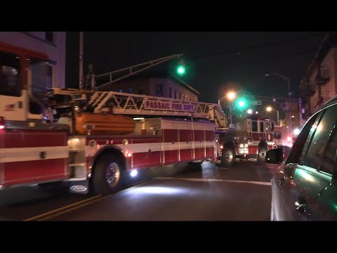 (Heavy Airhorn) Passaic, NJ Fire Department (Spare) Ladder 1 Responding