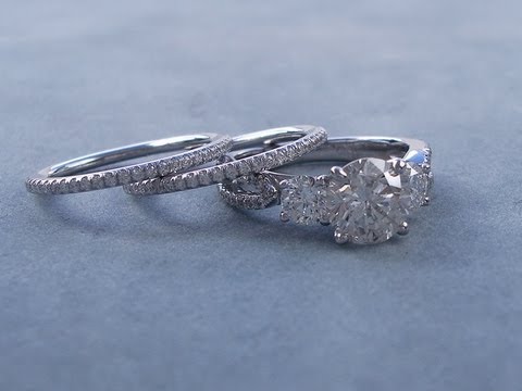 2.39 ctw Round Cut G SI2 Diamond Engagement Ring Set - BigDiamondsUSA