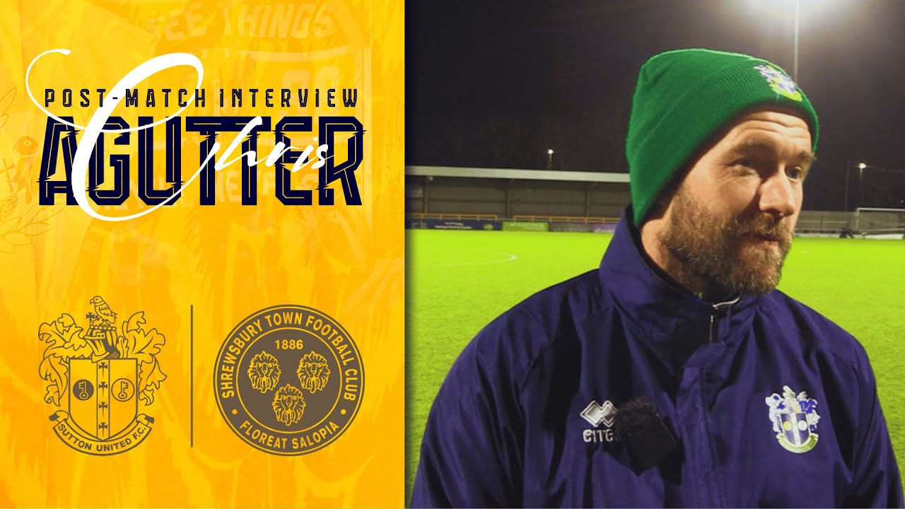 Watch: Chris Agutter Reflects On Shrewsbury Defeat | Post-Match Interview