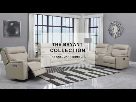 Cambria Bryant Taupe Power Reclining Living Room Set from Leather