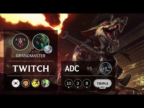 Twitch ADC vs Caitlyn - KR Grandmaster Patch 9.18
