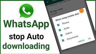 how to off auto downloading in whatsapp