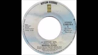 Warren Zevon - A Certain Girl (single version) (1980)