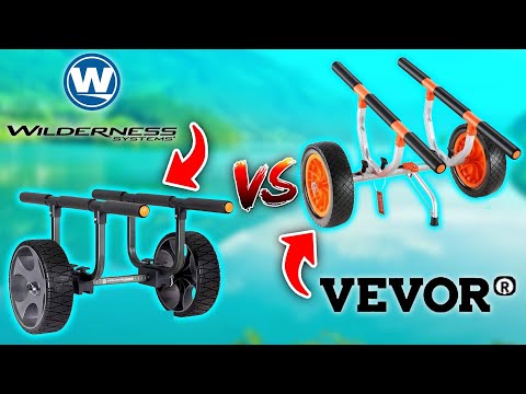 VEVOR Kayak Cart, 230 lbs Load Capacity, Canoe Cart Dolly with 10-inch Solid PU Tires & Kickstand, Assembles & Disassembles Within Seconds, Paddle Board Trolley for Kayaks, Canoes, Paddleboards video review thumbnail