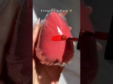 Beauty blender French tips hacks 🫶✨💅🦋#youtube #angeldevilvlog #shorts #nailart #hacks #beautytips