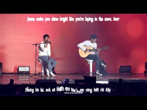 [Vietsub+Engsub] 151010 EXO-Love Concert in DOME - D.O. ft. Chanyeol - Boyfriend (acoustic ver.)