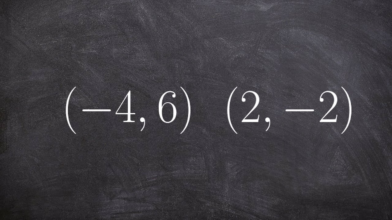 Writing an equation using point slope form given two points